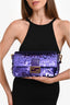 Fendi Purple Sequin Baguette Shoulder Bag