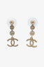 Pre-loved Chanel™ 2021 Crystal Coco Mark Dangling Earrings