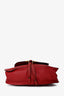 Chloe Red Leather Small Marcie Shoulder Bag with Strap