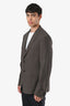 Prada Brown Single-Breasted Blazer Size 56R Men's