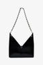 Givenchy Black Leather Cut Out V Small Shoulder Bag