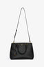 Prada Black Saffiano Leather Medium Double Zip Galleria Tote with Strap
