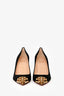 Christian Louboutin Black Suede Geo 85 Heels Size 38