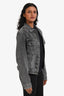 Off-White Grey Denim 'X' Embossed Jacket Size 40