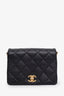 Pre-loved Chanel™ 24P Black Quilted Lambskin Enamel Logo Mini Full Flap Bag