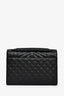 Saint Laurent 2022 Black Grained Leather Medium Envelope Shoulder Bag