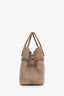 Loro Piana Taupe Calfskin Ghiera Shopper Large Tote