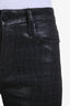 Frame Grey Croc Patterned 'Le Crop Mini Boot' Jeans Size 28