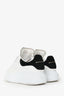 Alexander McQueen White/Black Leather Oversized Platform Sneakers Size 36 1/2