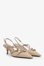 Miu Miu Beige Patent Leather Slingbacks Size 36