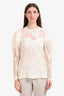 Lanvin 2016 Cream Lace Blouse Size 40