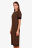 Fendi Brown FF Logo Midi Dress Size 42