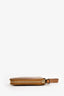 Gucci Brown Leather Embossed Logo Zip Around Wristlet Wallet