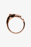 Hermès 18k Rose Gold and Diamond 'Galope' Bangle Ring Size 53