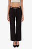 Alexander Wang Black Straight Leg Logo Trouser Size XS