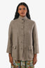 Loro Piana Grey Cashmere Buttoned Jacket Size 44