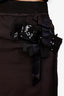 Dolce & Gabbana Black Silk Sequin Bow Midi Skirt Size 40