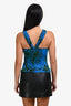 Etro Blue Printed Cross Sleeveless Top Size 42