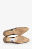 Christian Dior Beige Logo Canvas Leather Pointed Toe Heels Size 41