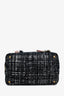 Prada Black Tweed Tela Tote With Pins