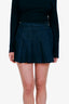 Reformation Blue Denim Billie Pleated Mini Skirt Size 24