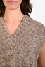 Maison Margiela Beige Alpaca Cotton Open Sweater Vest Size S