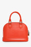 Louis Vuitton Orange Epi Leather Monogram Alma BB Bag With Strap