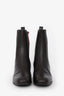 Gucci Brown Leather Web Accents 'Karen Lifford' Chelsea Ankle Boots Size 37