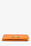 Salvatore Ferragamo Orange Leather Gancini Card Holder