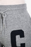 Celine 2022 Grey Wool Cashmere Blend 'C Sporty' Shorts Size XS