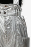 Isabel Marant Silver Cotton Cargo Pants Size 34