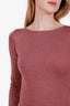 Brunello Cucinelli Burgundy Cashmere Long Sleeve Shirt Size XS