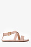 Chloe Nude Scalloped Buckle Sandals Size 37