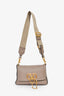 Valentino Taupe Leather 'V-Ring' Mini Crossbody Bag