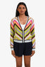 Missoni Boboli Multicolour Cotton Linen Zig Zag Knit Cardigan Size 42