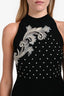 Balmain Black Crystal Embroidered Midi Dress Size 40