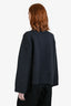 Toteme Grey Wool Double-Sided Yak Knit Turtleneck Quarter Zip Sweater Size XXS