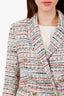 L'Agence Multicolour Tweed Double Breasted Blazer Size 8