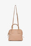 Burberry Pink Leather Greenwood Bowling Bag with Strap