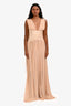 Arcina Ori Beige Deep-V Maxi 'Ramona' Dress Size XS
