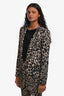 Smythe Green Camo Print Single Breasted Blazer Size 2