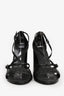 Bottega Veneta Black Intrecciato Leather Block Heels Size 37.5