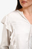 Isabel Marant Etoile Light Grey Ruffle Details Long Sleeve Top Size 36