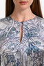 Pierre-Louis Mascia Blue Floral Print Belted Maxi Dress Size S