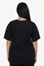 Moschino Black Metallic Logo T-Shirt Size 40