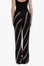 Samsoe Samsoe Black/Cream Cotton Open Knit Saisha Pants Size S