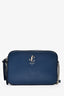 Jimmy Choo Navy Leather 'JC' Emblem Hale Crossbody Bag