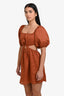 Faithful The Brand Brown Linen Midi Dress Size XS