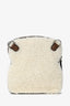 Fendi 2024 Cream/Brown Sherling Zucca FF Minaudière Crossbody Bag