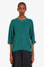 Sacai Green Knit Canvas Bandana Sweater Size 3